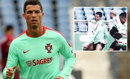 CR7 ameniza práctica de Portugal con exótico baile