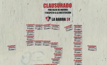 Barra de Atlas 'clausura' instalaciones por falta de hue...