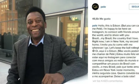 Pelé se une a Instagram y suma miles de seguidores