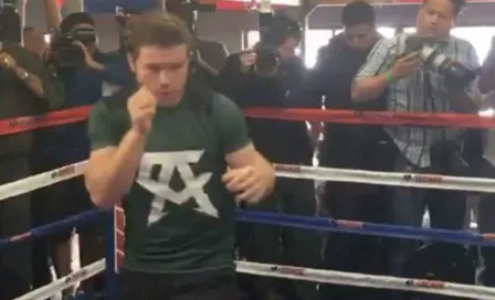 Canelo tiene práctica para medios previo a pelea contra Khan