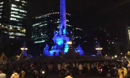 Americanistas festejan título en el Ángel de la Independencia