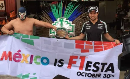 Blue Demon y Checo promocionan GP de México en España