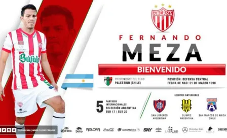 Fernando Meza llega a reforzar zaga de Necaxa