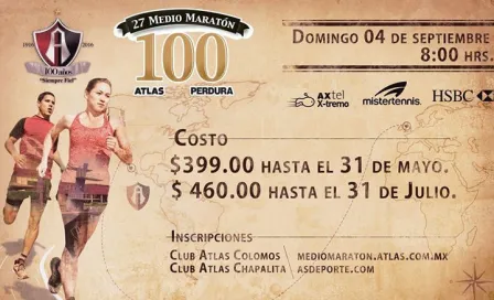 Presentan medio maratón del Centenario del Atlas