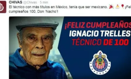 Chivas felicita a Nacho Trelles 10 días antes de su cumpleaños