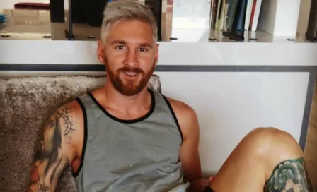  Messi luce extravagante look y ahora es rubio