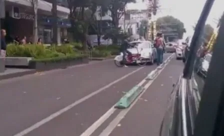 #LordAudi arrolla bicicleta y golpea policía en CDMX