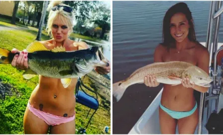 Mujeres posan topless con pescado, nueva moda en Instagram