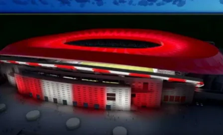 Atlético de Madrid presume iluminación de su nuevo estadio