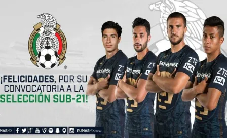 Cuatro canteranos de Pumas, convocados al Tri Sub 21 