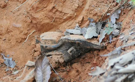 Fosa clandestina sale a la luz tras fuerte lluvia en Coahuila