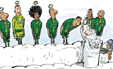 Chapecoense rinde homenaje a jugadores con emotivo cartón