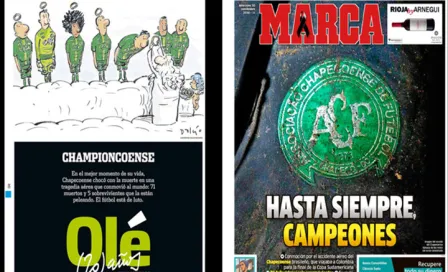  Chapecoense acapara emotivas portadas en el mundo 