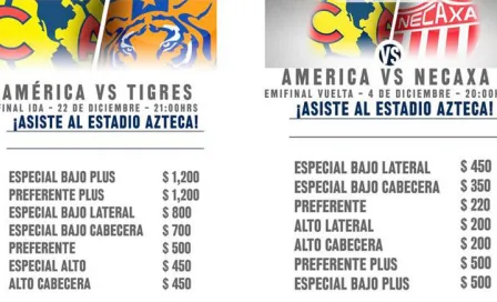 América incrementa precios de boletos para Final contra Tigres