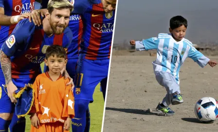 Messi por fin se encuentra con niño afgano en Qatar