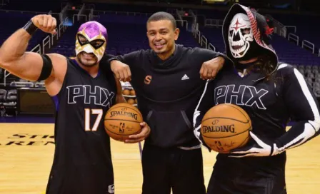 La Parka y el Hijo del Fantasma 'practican' con los Suns