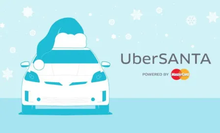 Santa Claus cambia su trineo y deja regalos en Uber