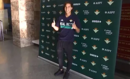   Diego Lainez realiza su primer entrenamiento con el Betis 