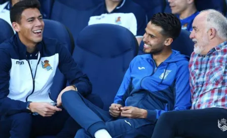 Moreno y Reyes conviven previo al Real Sociedad vs Leganés