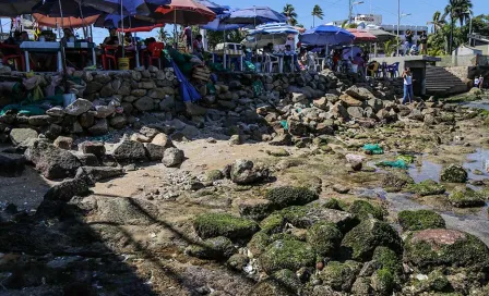 Mar se desplaza 20 metros hacia adentro en Acapulco