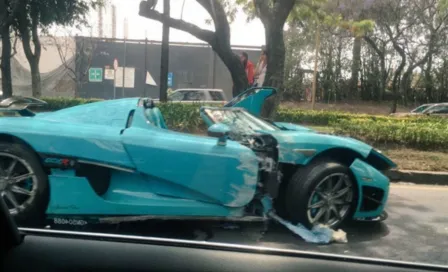 Revelan video del accidente de coche de lujo en Reforma 