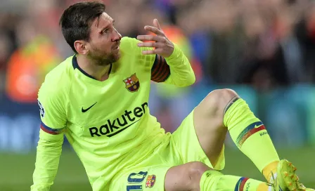 Messi sufre fuerte sangrado tras recibir golpe vs Manchester United 