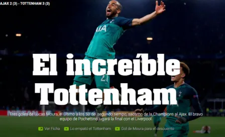 Así reaccionó la prensa internacional tras el heroico triunfo del Tottenham