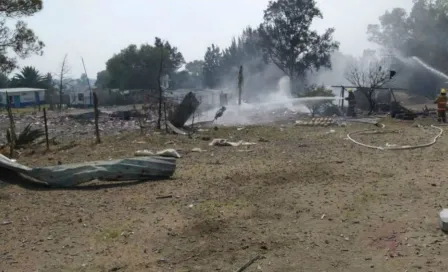 Explosión en taller de pirotecnia de Tultepec deja un muerto