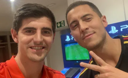 Courtois le da la bienvenida a Eden Hazard "al mejor club del mundo"