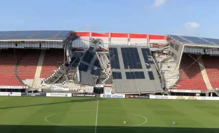 Estadio del AZ Alkmaar sufrió derrumbe en el techo por fuertes vientos