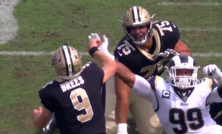 Drew Brees salió lesionado en polémica derrota de Saints ante Rams