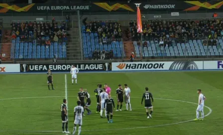 Dron con la bandera de Armenia, detuvo el partido Dudelange-Qarabag