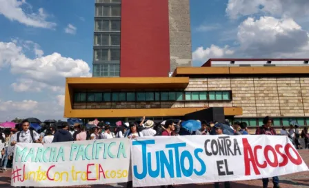 Alumnos de la UNAM protestaron en contra del acoso sexual que hay en la institución