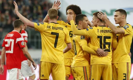 Hazard brilló con Bélgica en goleada sobre Rusia en eliminatorias rumbo a la Euro