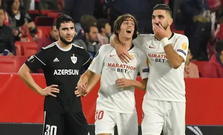 Chicharito y Sevilla vencieron al Qarabag y siguen invictos en Europa League