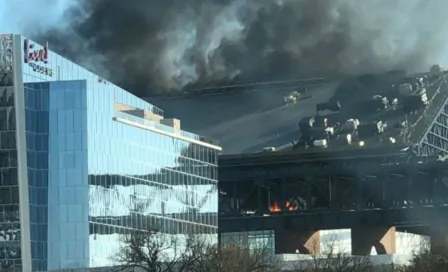 Estadio en construcción de los Rangers de Texas de la MLB sufrió un incendio