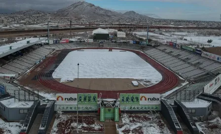 FC Juárez presumió la cancha de su estadio cubierta de nieve