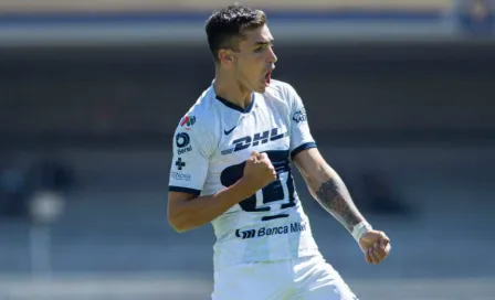 Juan Dinenno, satisfecho de marcar su primer gol en victoria de Pumas