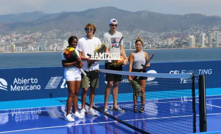 Zverev, Stephens, Isner y Zarazúa inauguraron el AMT con partido en mini cancha