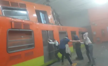 VIDEO: Choque de trenes en Metro Tacubaya deja un muerto y varios heridos