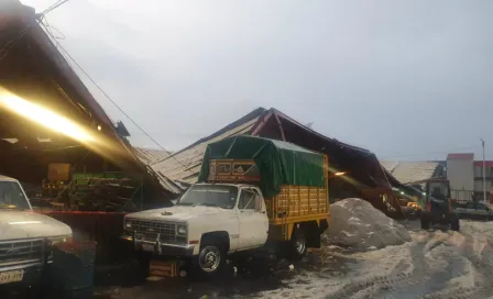 Central de Abastos sufre caída de techos en distintas naves por granizada