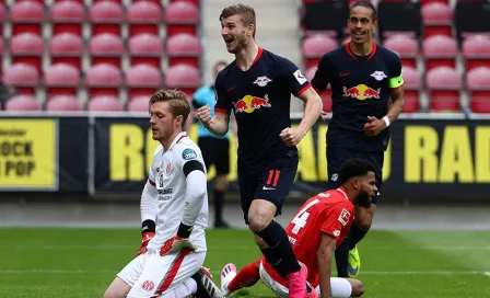 Timo Werner marcó triplete en goleada del Leipzig al Mainz