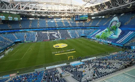 Video: Afición del Zenit mostró impresionante mosaico contra el Covid-19