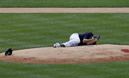 Video: Masahiro Tanaka, abridor de los Yanquis, fue golpeado en la cabeza por una línea