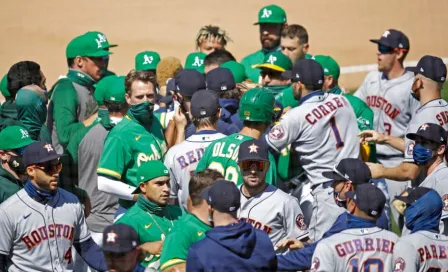 MLB: Astros y Athletics protagonizaron violento conato de bronca 