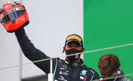 F1: Hamilton recibió casco de Schumacher tras igualar su récord de triunfos