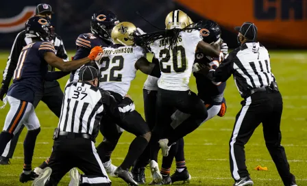 Video: Javon Wims 'perdió la cabeza' y dio puñetazo a rival en el Bears vs Saints