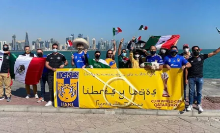 Tigres: Libres y Lokos dieron la bienvenida al equipo en su llegada a Qatar 