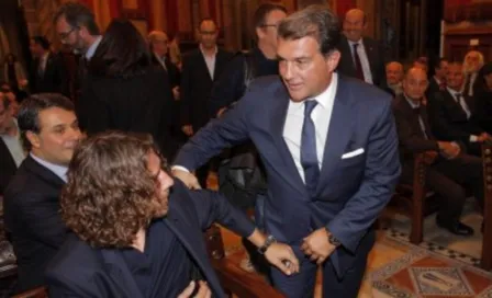 Barcelona: Puyol felicitó a Laporta tras haber ganado presidencia culé