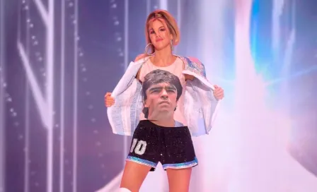 Miss Argentina rindió homenaje a Maradona con su vestimenta 